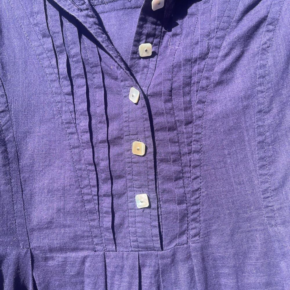 Ivy Jane Midnight Blue Cotton Tunic Top Size L - Picture 6 of 9